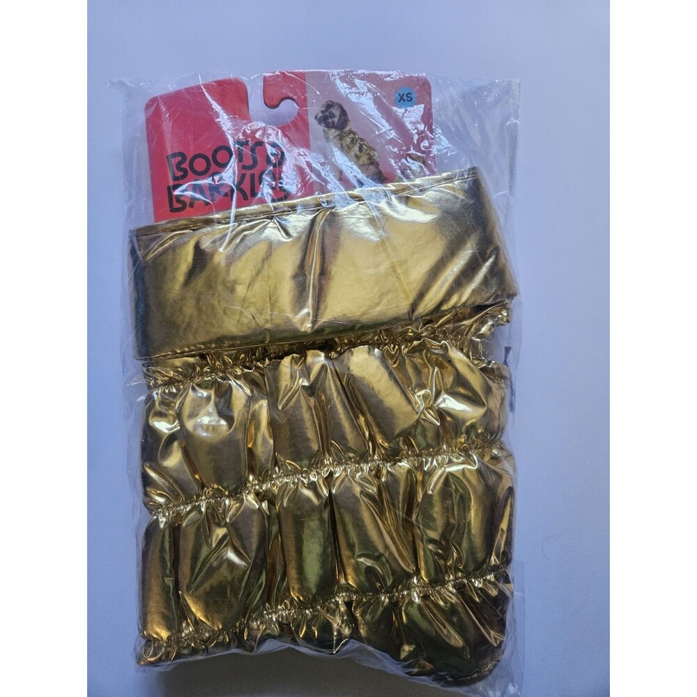 Boots & Barkley Vest Dog's Sz XS Gold Puffer Fleece Lined Jacket 10 lbs NEW TAGS